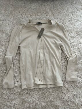 Jcrew lightweight rib high vneck cardigan top